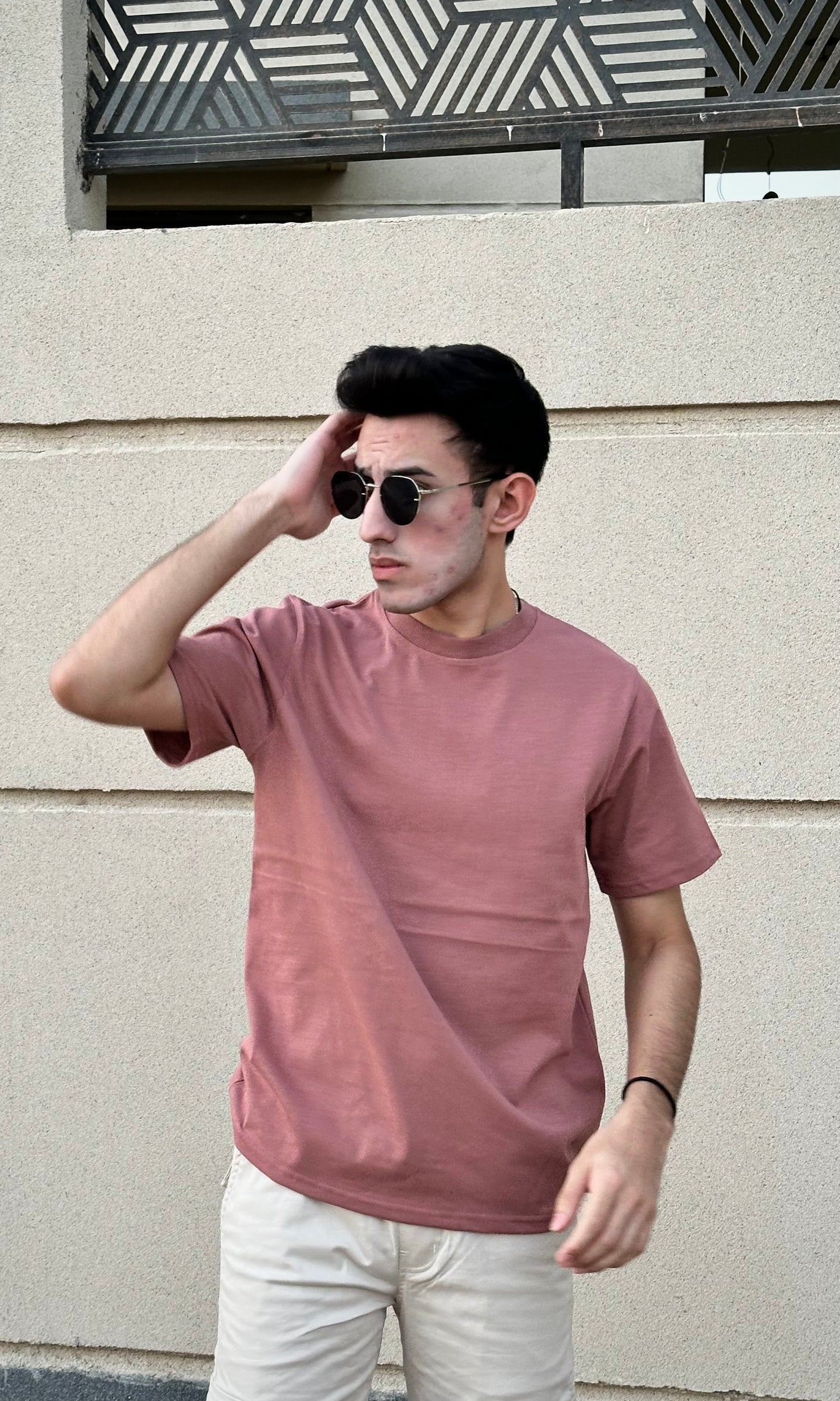Ash Pink Fitted Tee