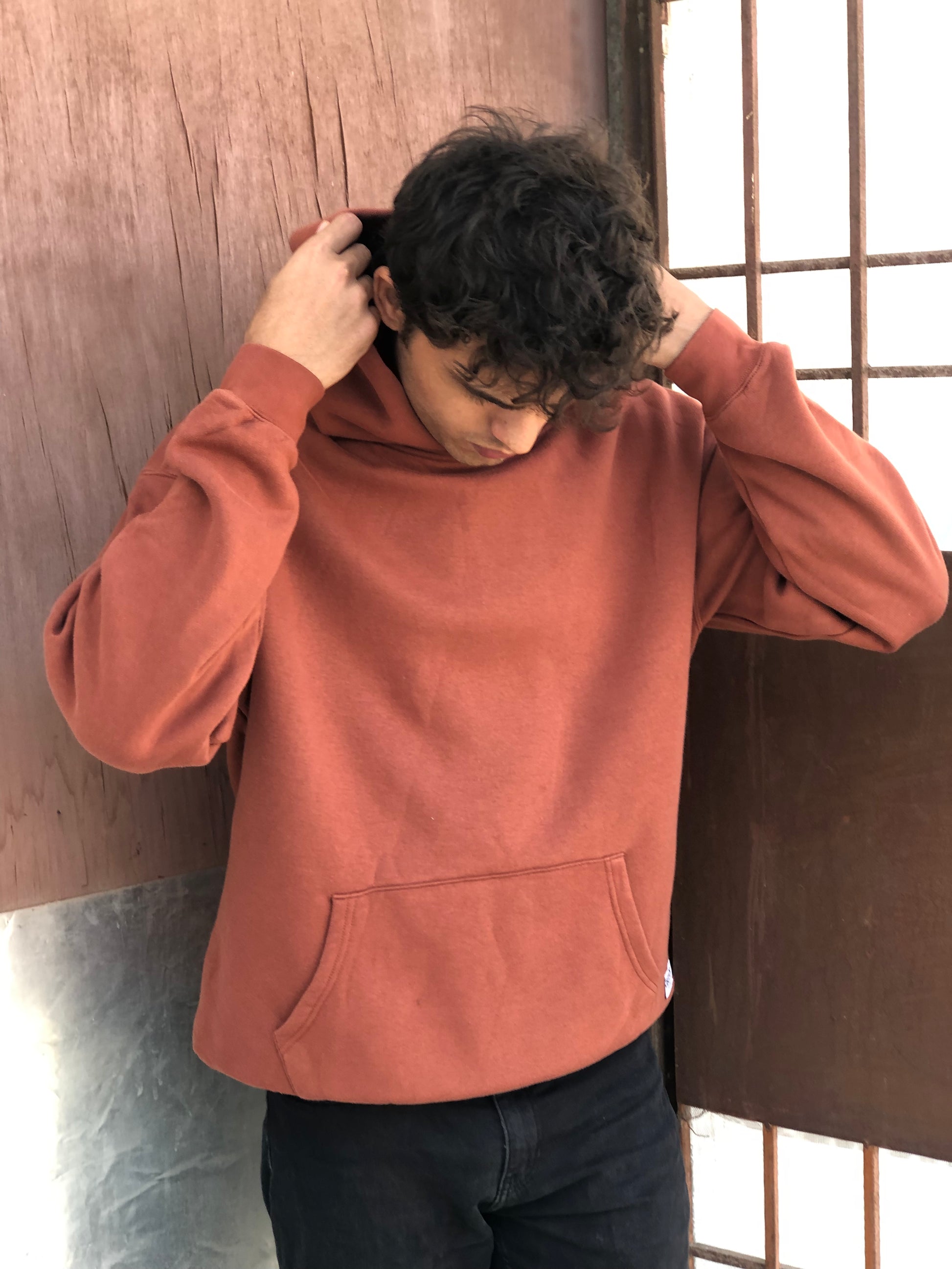 rust brown oversized hoodie in pakistan for online shopping