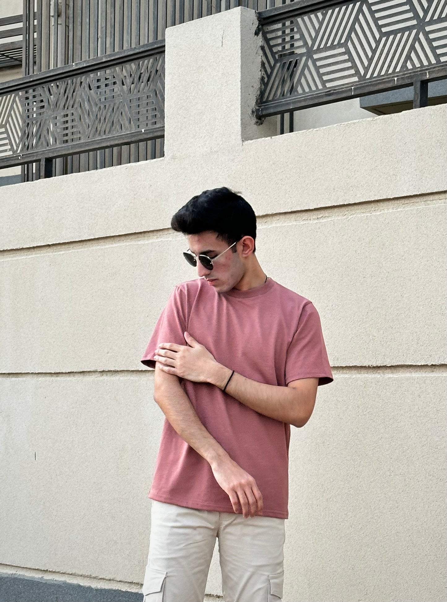 Ash Pink Fitted Tee