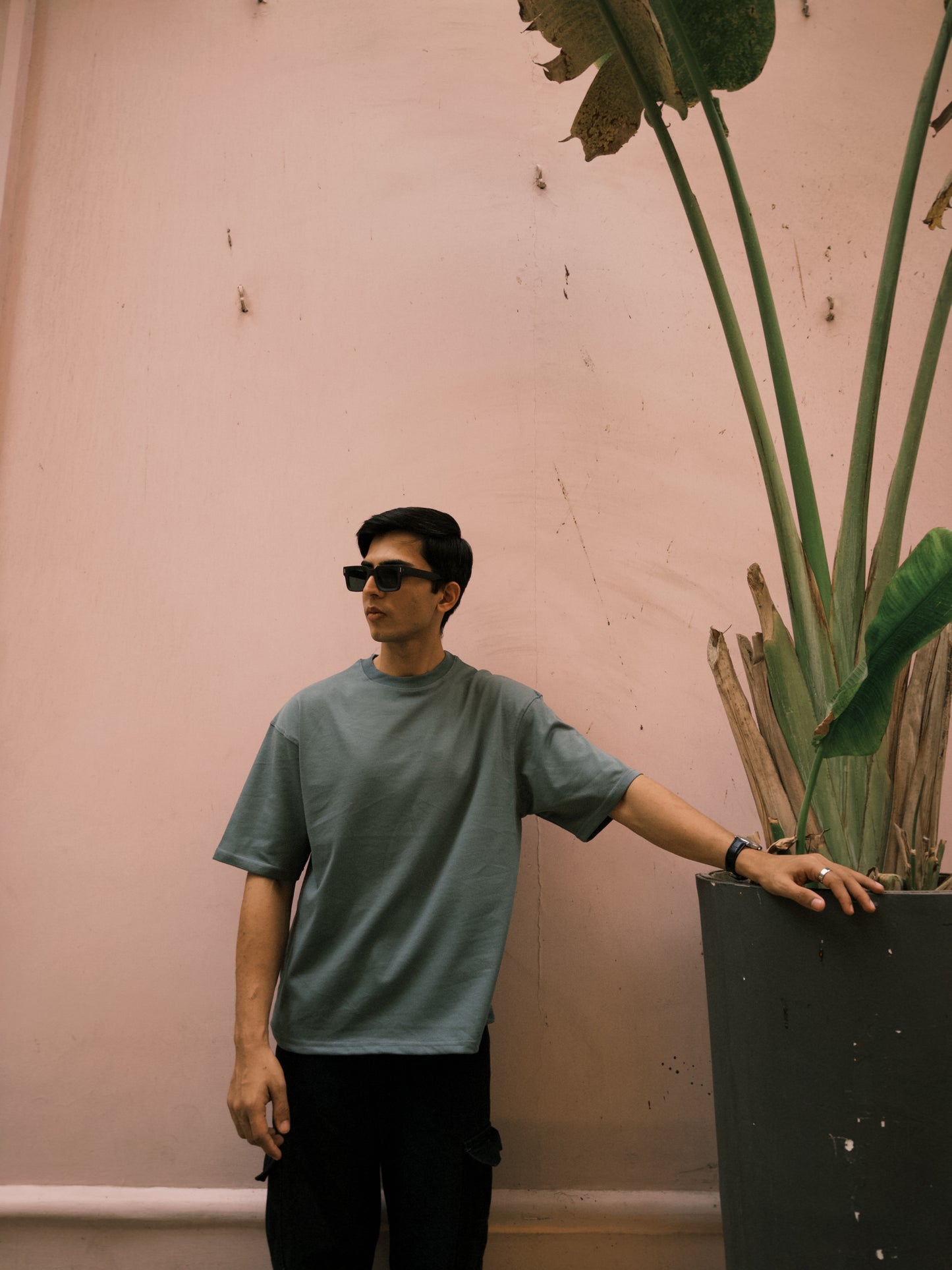 Oversized T-shirt - Moss Green