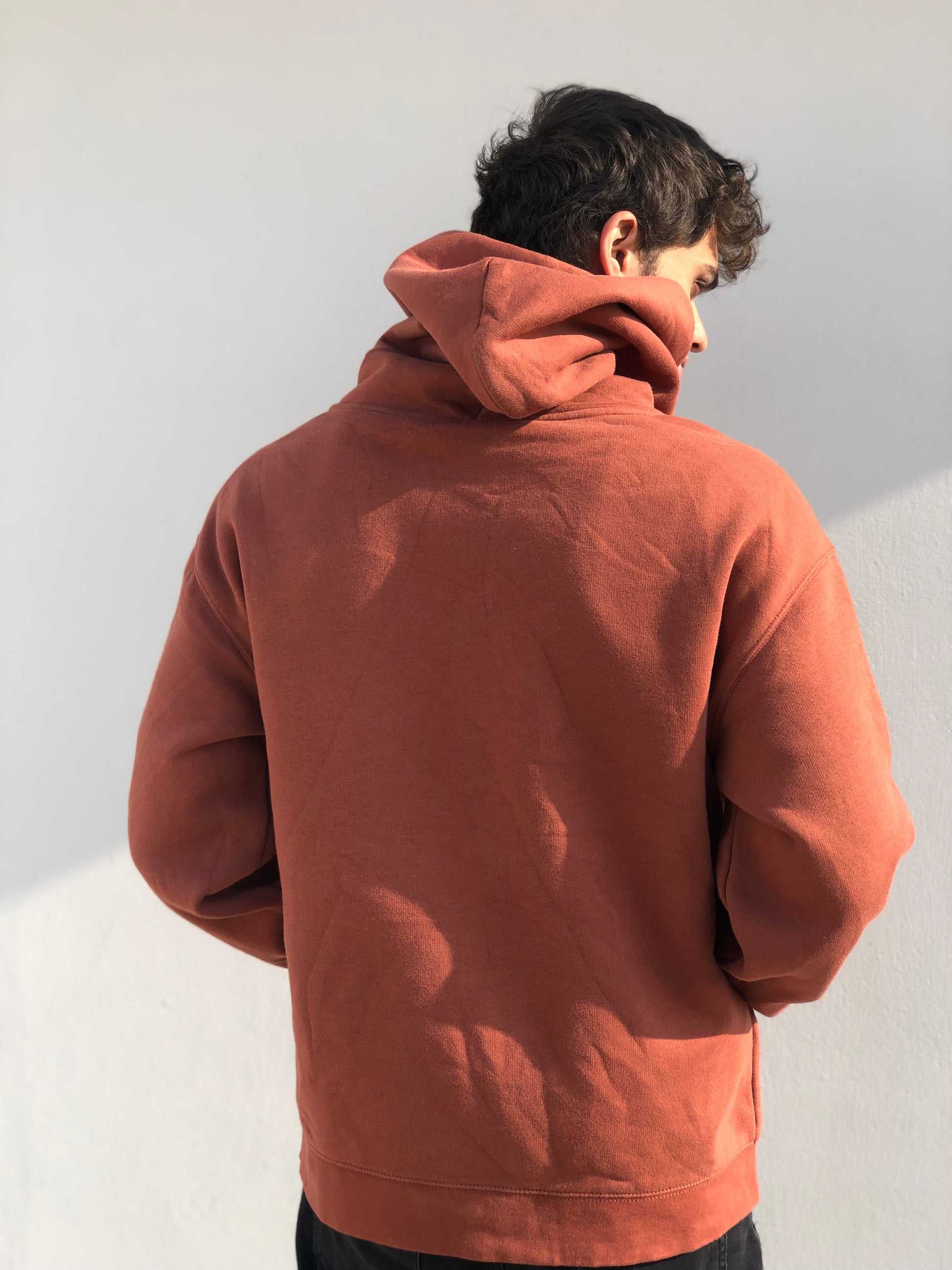 rust brown oversized hoodie in pakistan for online shopping