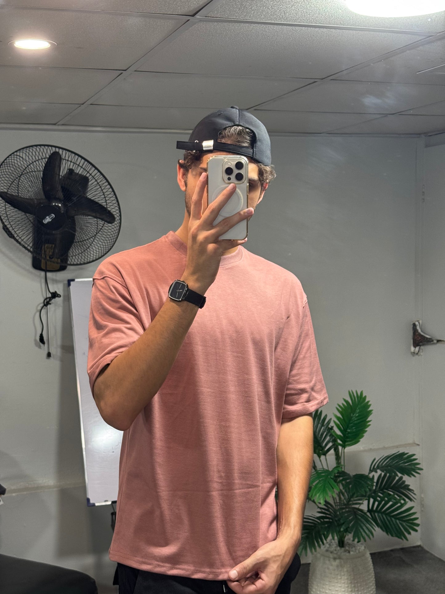 Oversized Tee - Ash Pink