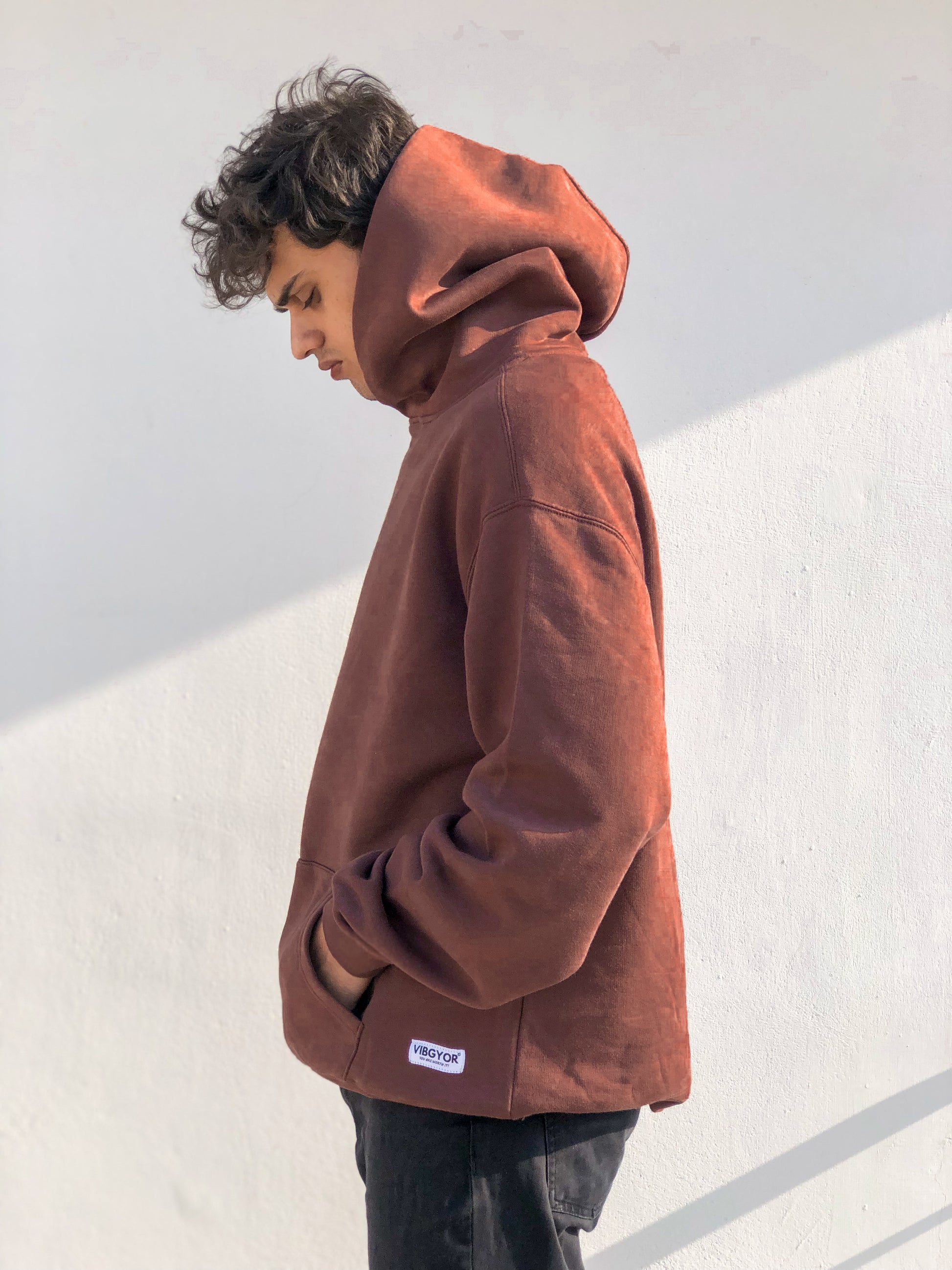 brown oversized hoodie in pakistan for online shopping