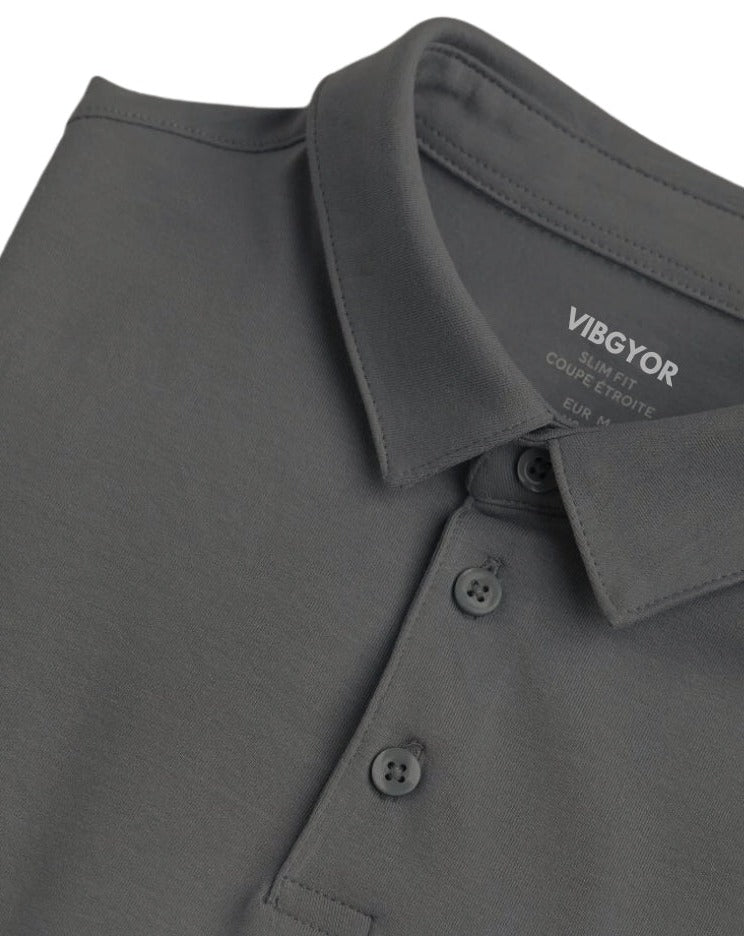 Charcoal grey polo outlet shirt