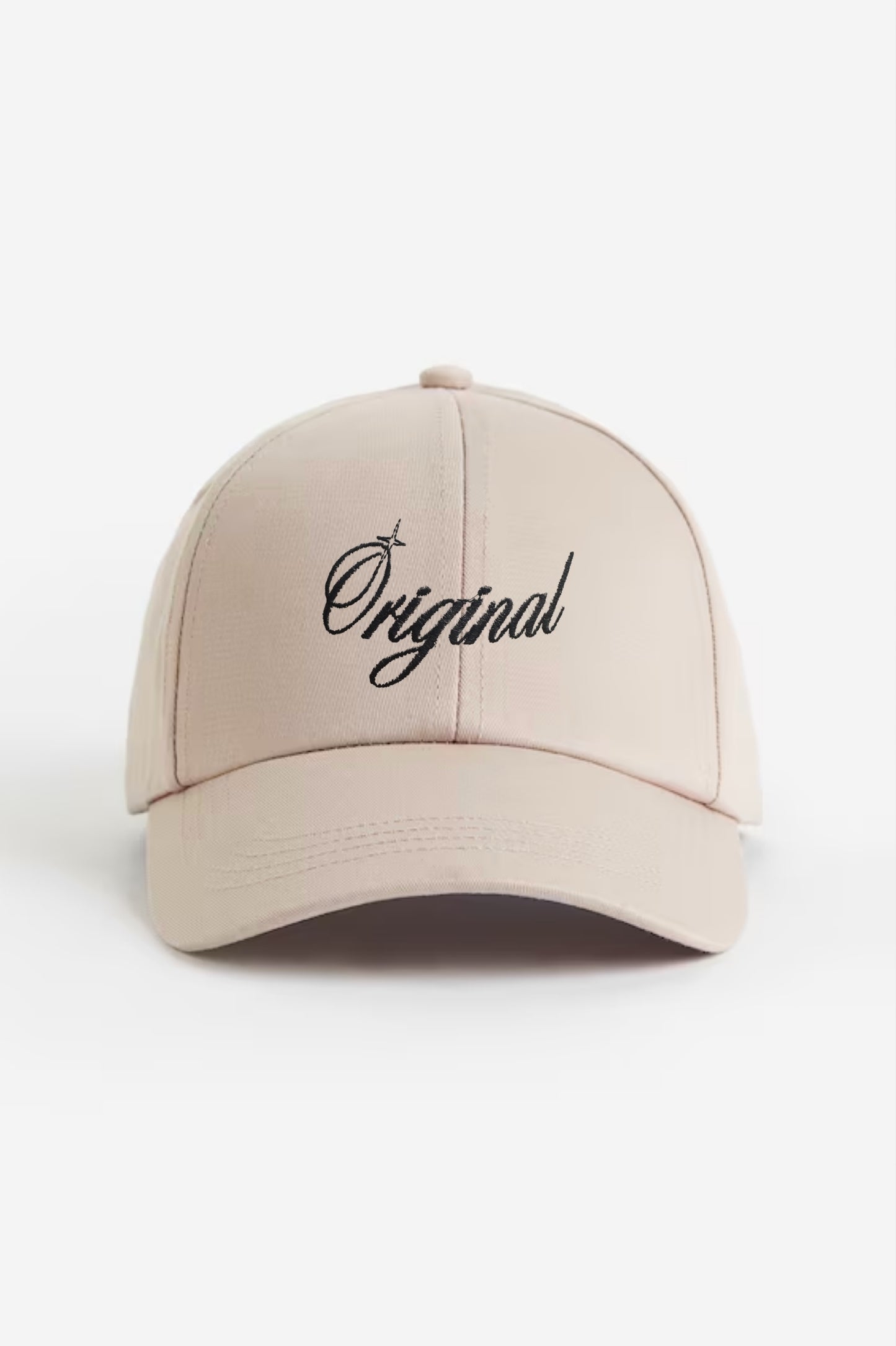 Beige Cap with Óriginal (Black) Embroidery