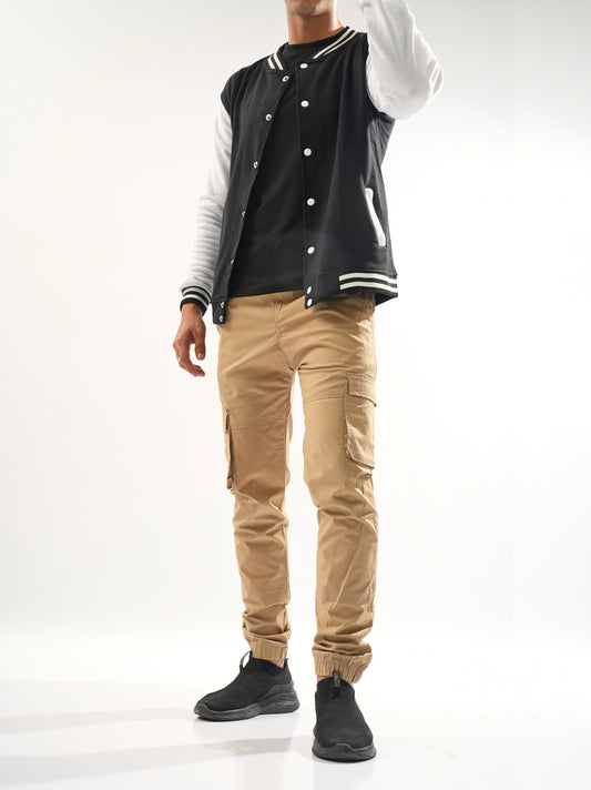 Men’s Regular Fit Cargo Trousers in Khaki – Pakistan