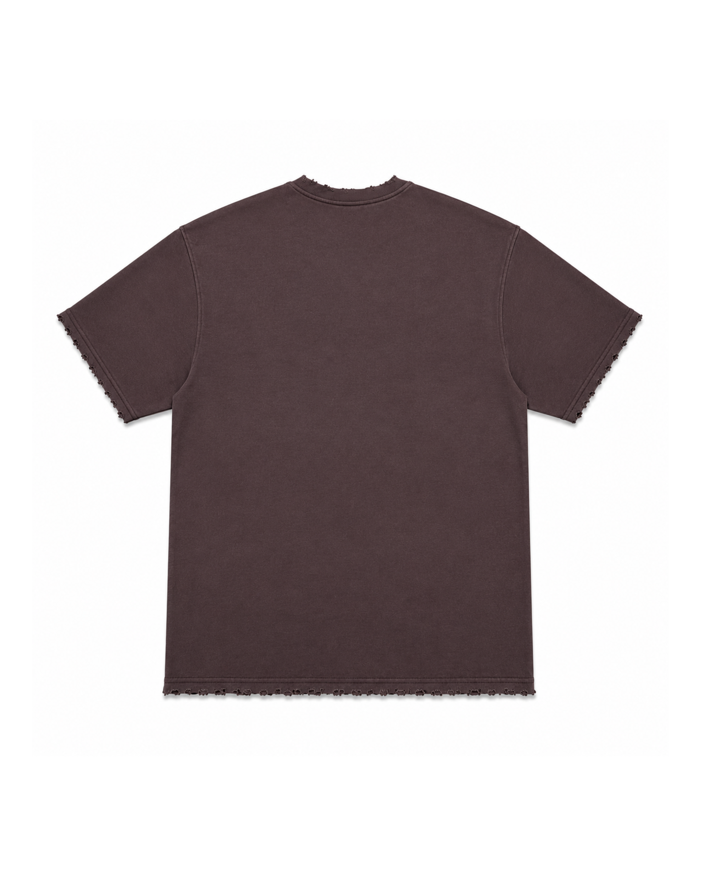Damaged Maroon Terry - Oversized Tee