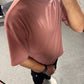 Oversized Tee - Ash Pink
