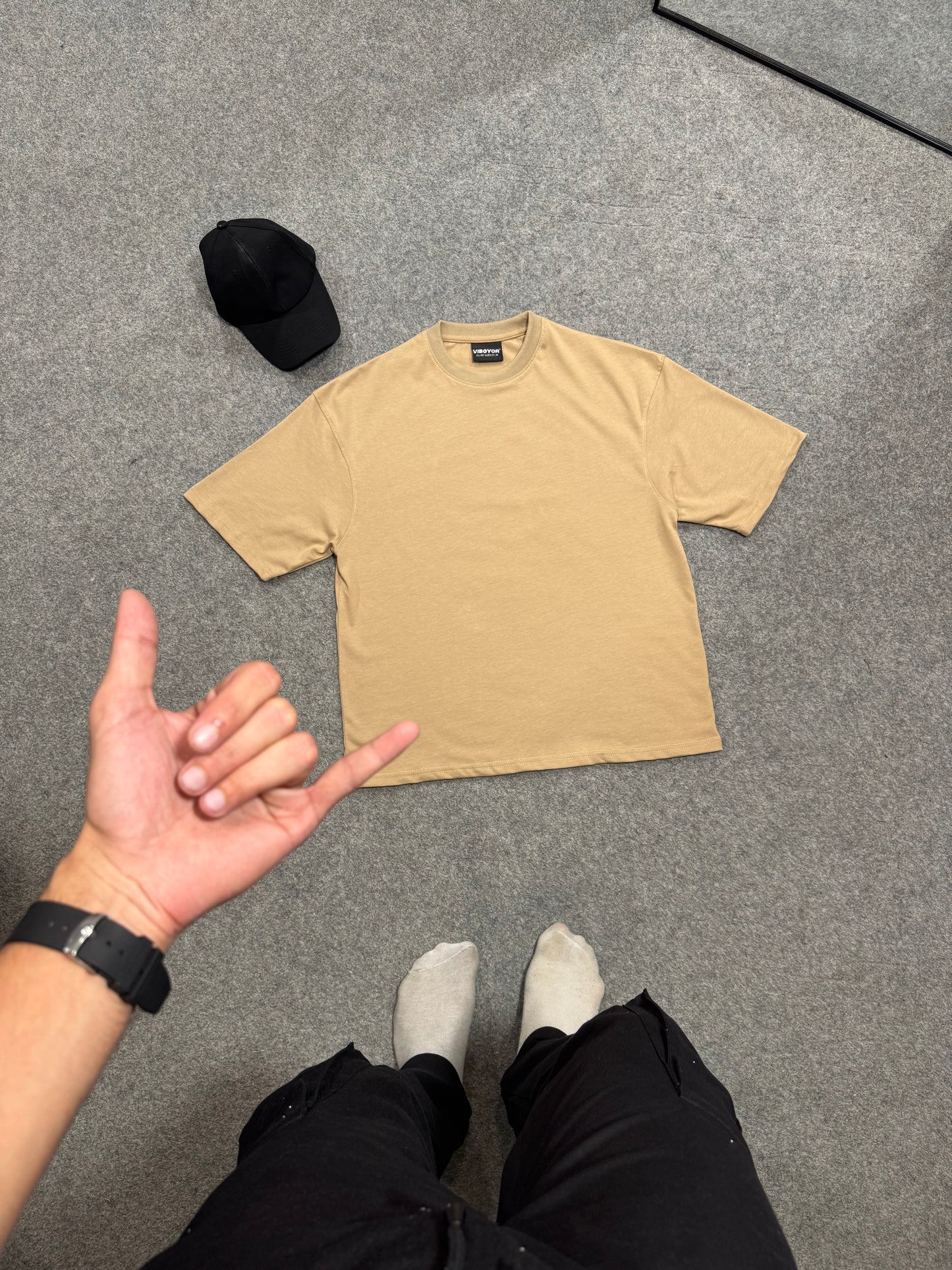 Oversized T-shirt - Khaki