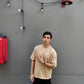 Oversized boxy tee in Khaki - Pakistan