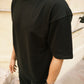 Oversized boxy tee in Black - Pakistan
