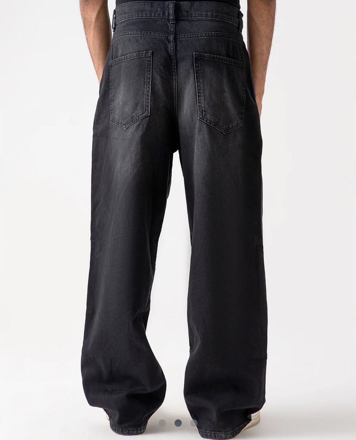 Grey Baggy Wide-Leg Jeans