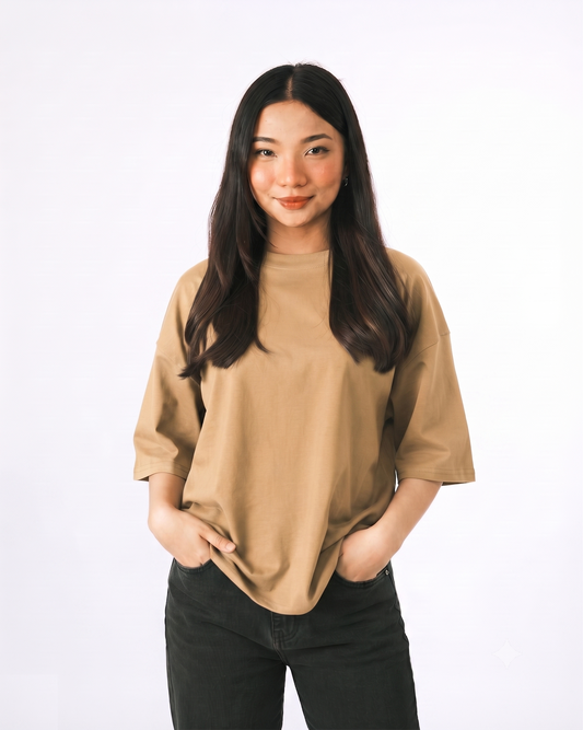 Oversized Tee - Light Khaki