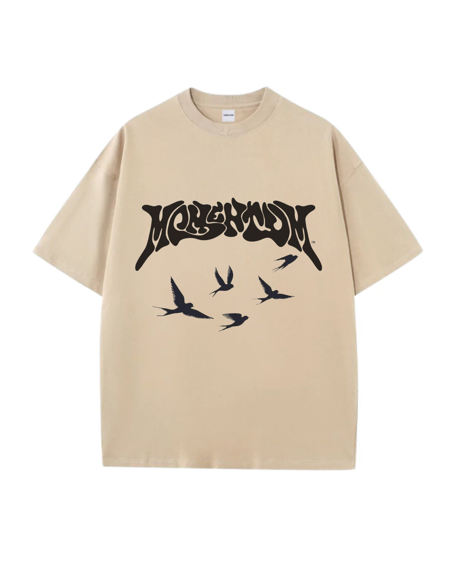 beige oversized t shirt