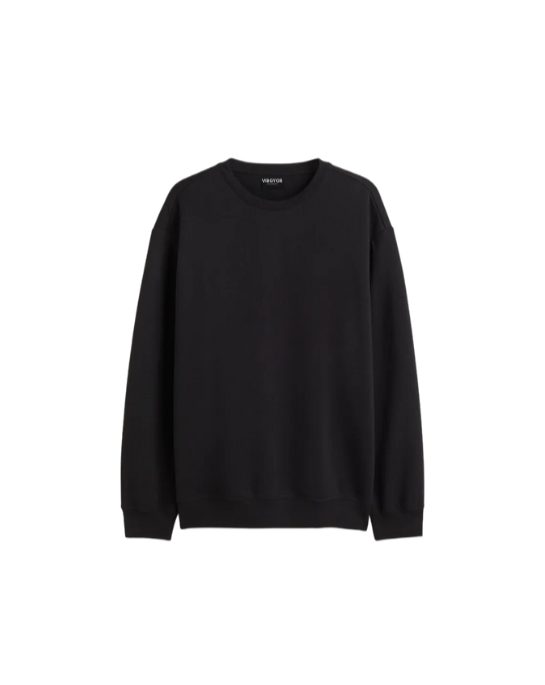 Oversized Black Sweatshirt – VIBGYOR