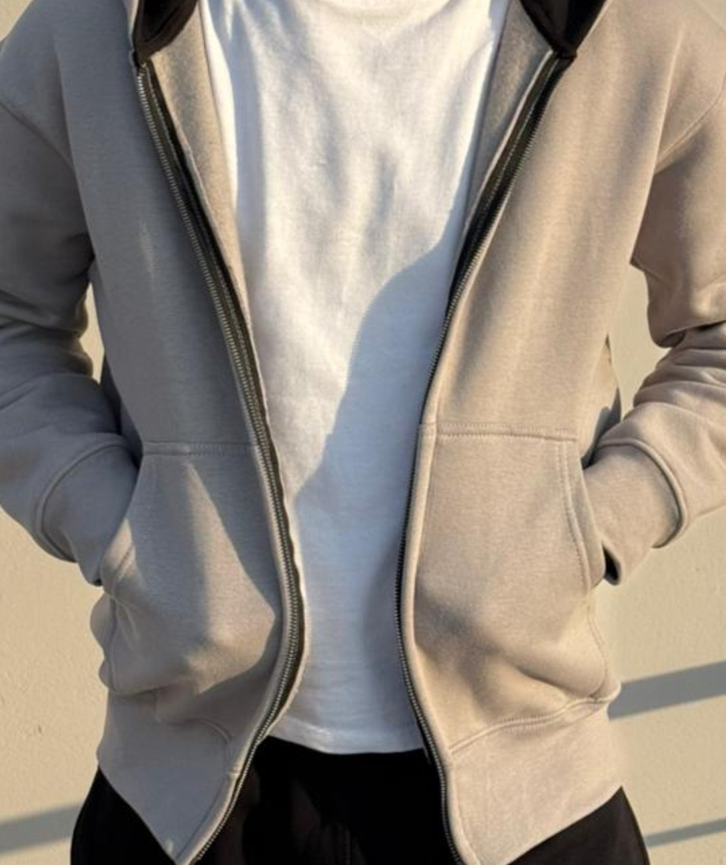 Ash Heavyweight Oversized Zip Hoodie