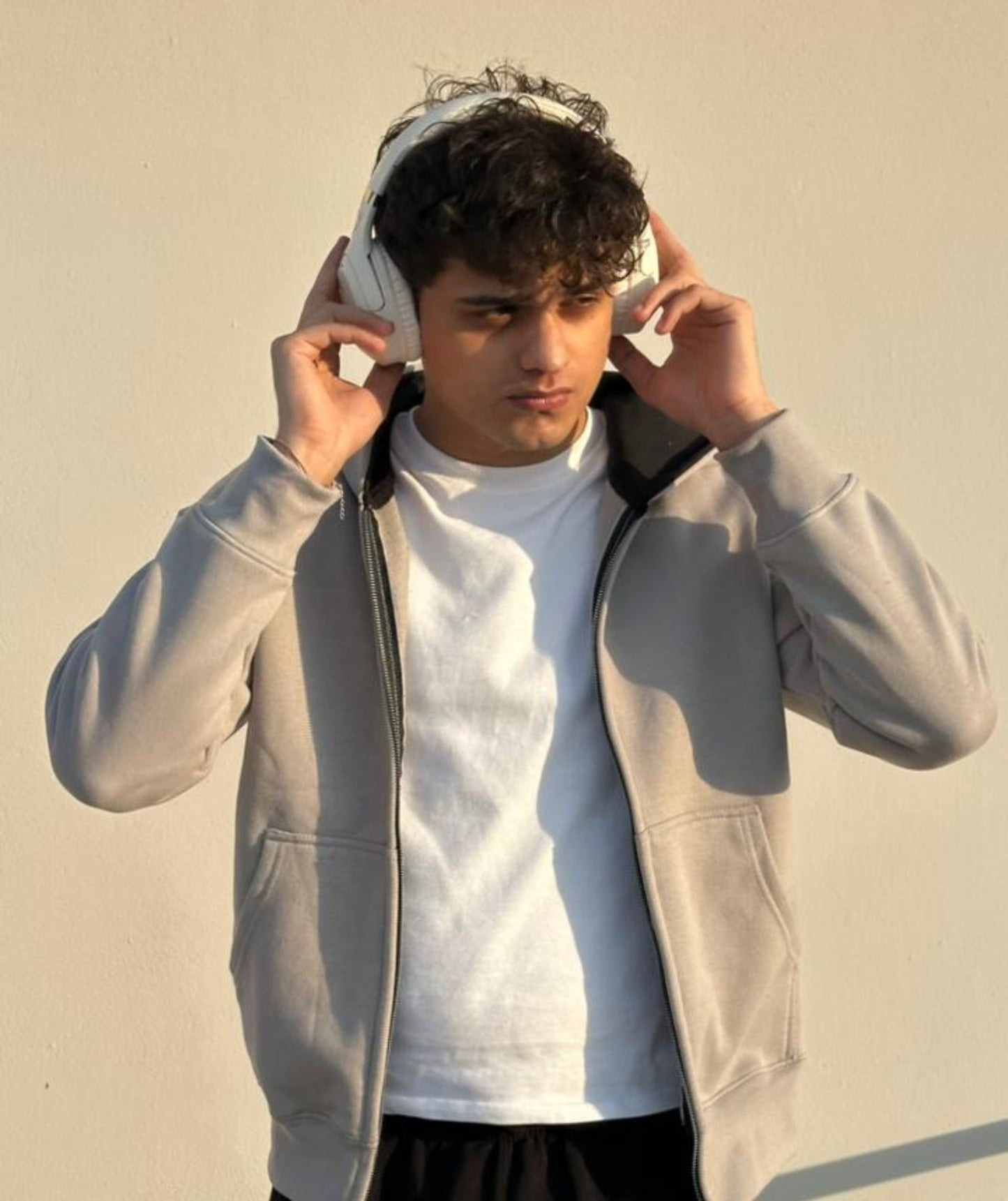 Ash Heavyweight Oversized Zip Hoodie