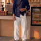 Steel Grey Baggy Wide-Leg Jeans