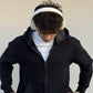 zipper black hoodie in oversized made in Pakistan