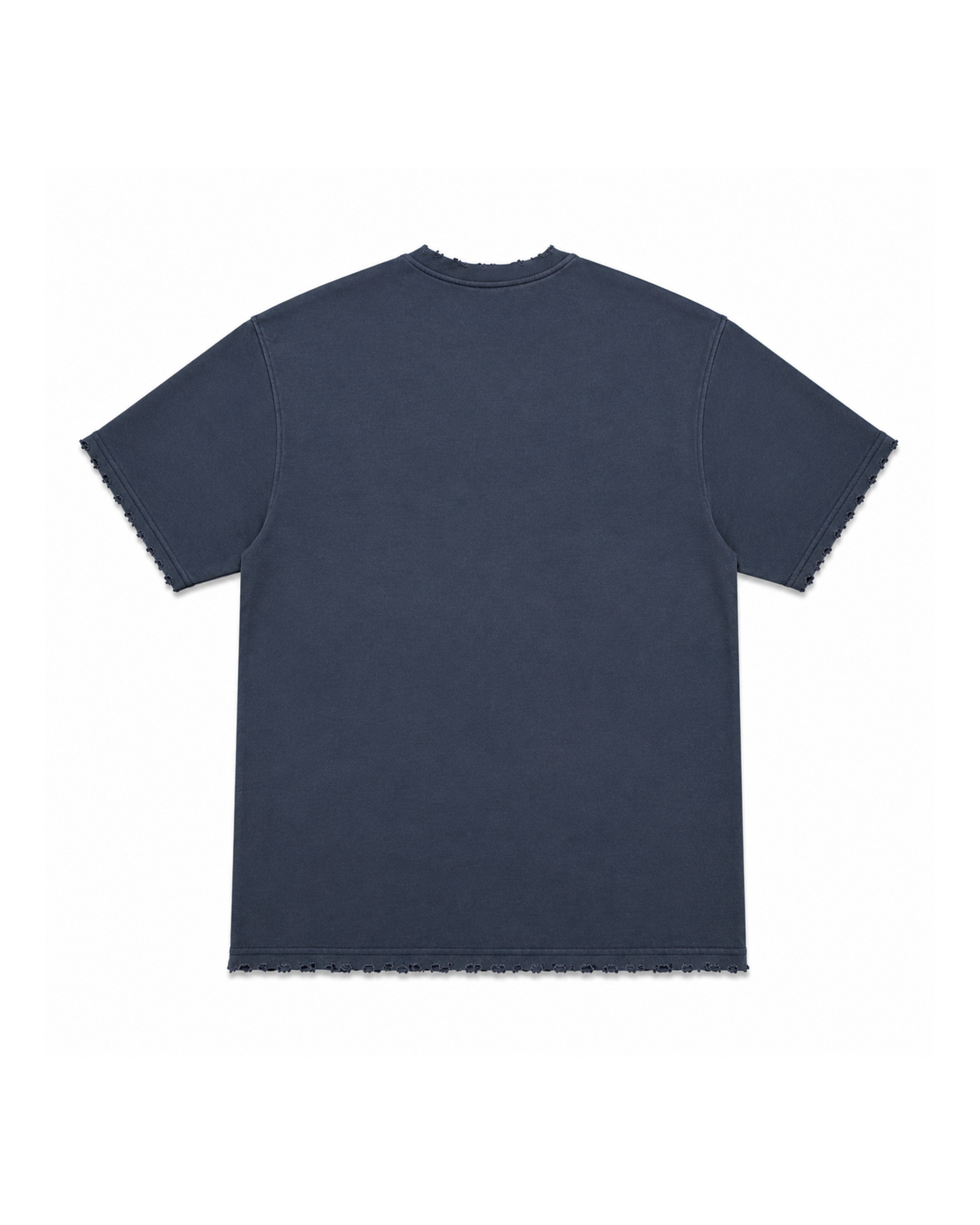 Damaged Navy Blue Terry - Oversized Tee