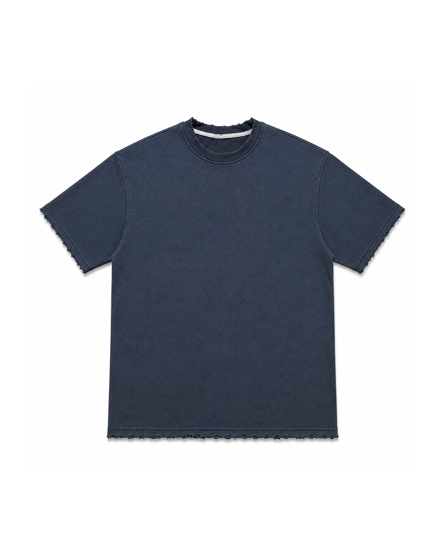 Damaged Navy Blue Terry - Oversized Tee