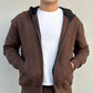 Brown Heavyweight Oversized Zip Hoodie