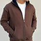 Brown Heavyweight Oversized Zip Hoodie
