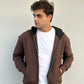 Brown Heavyweight Oversized Zip Hoodie