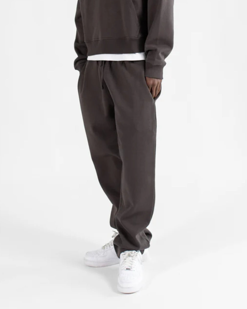 Grey Straight-Leg Sweatpants