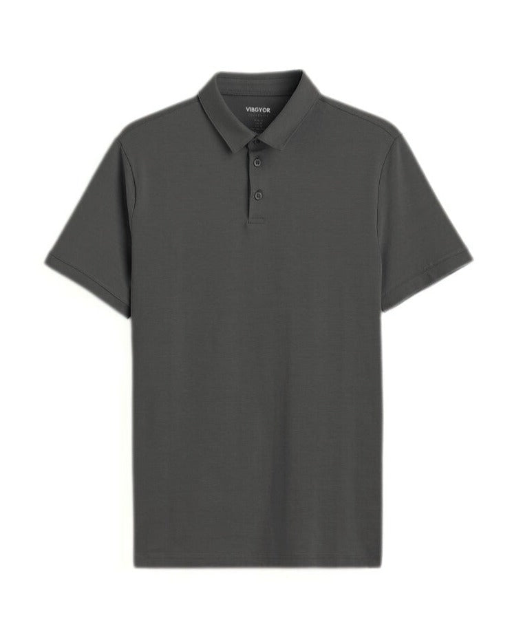 charcoal grey polo shirt for men