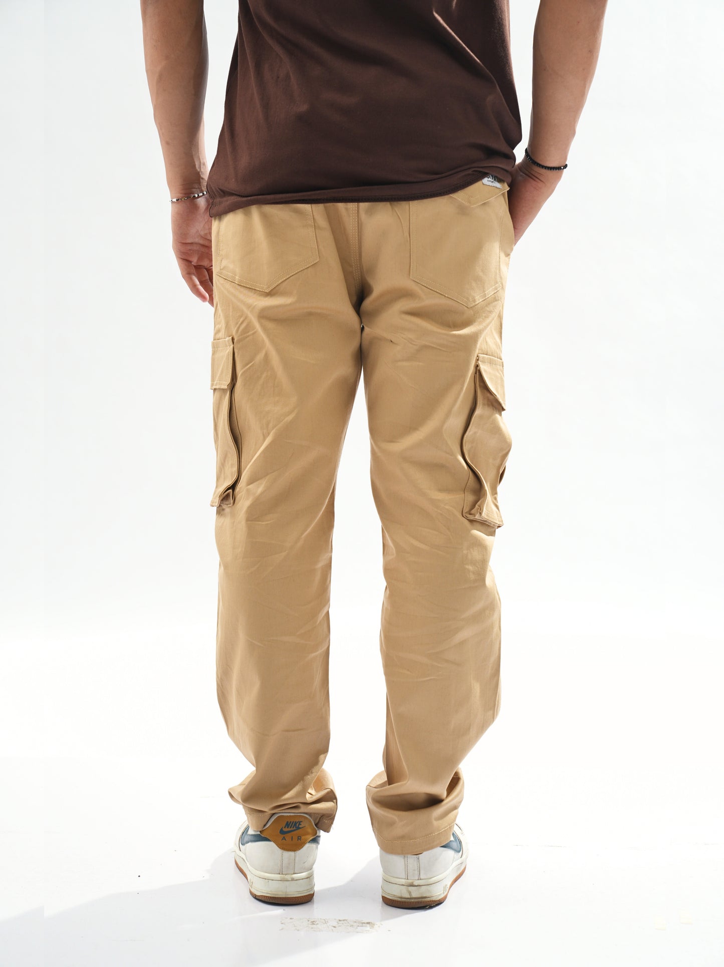 khaki staight cargo pants