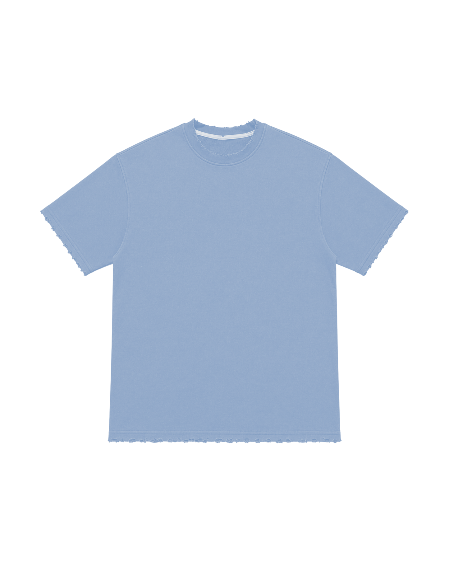 Damaged Light Blue Terry - Oversized Tee