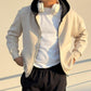 cream zipper hoodie oversized Pakistan for men