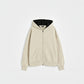 Cream Heavyweight Oversized Zip Hoodie