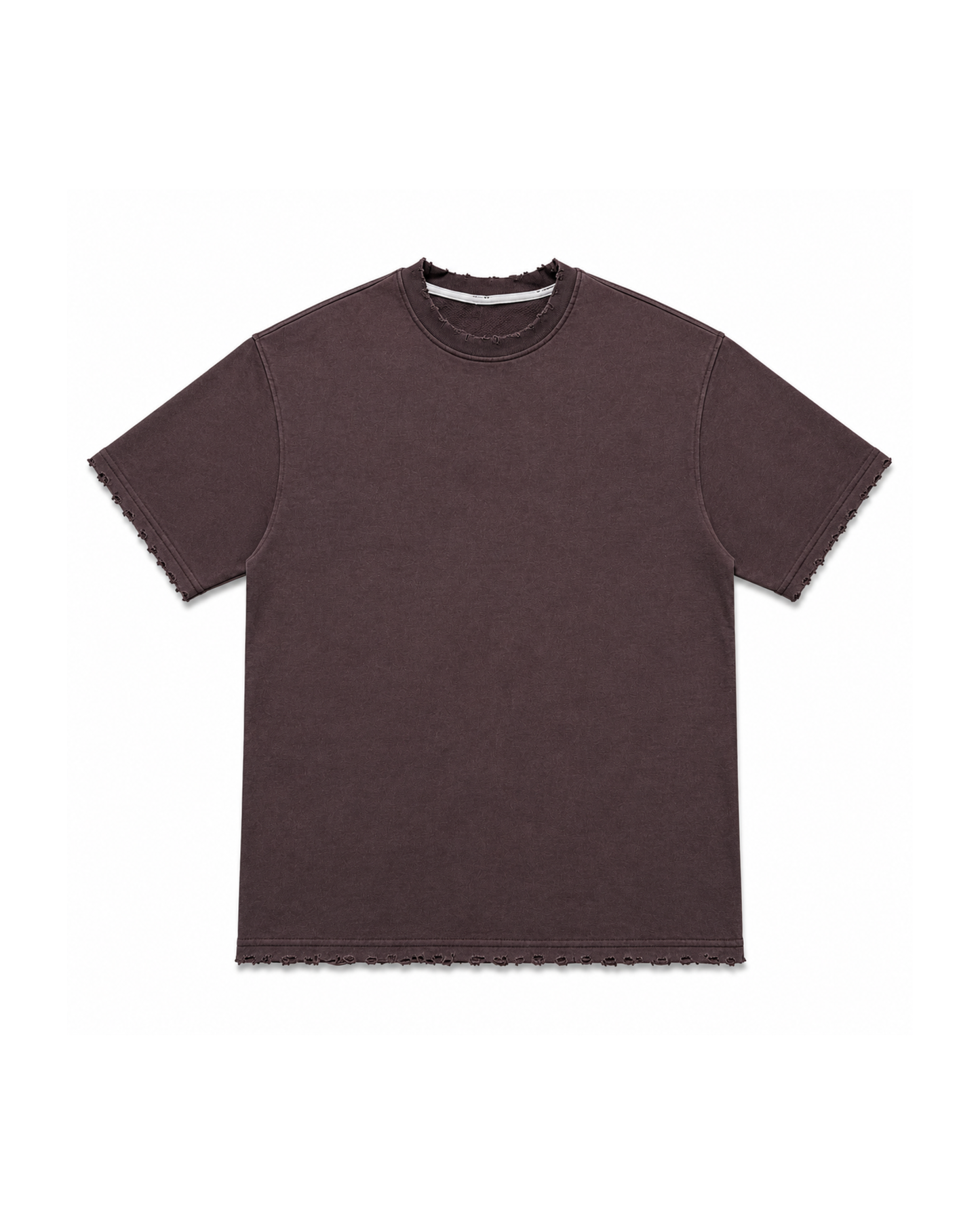 Damaged Maroon Terry - Oversized Tee