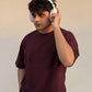 Oversized Tee - Maroon