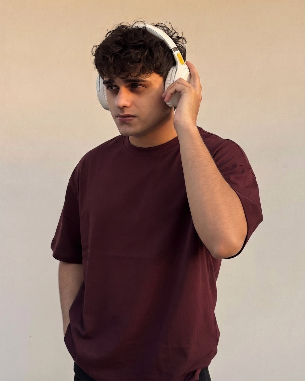 Oversized Tee - Maroon