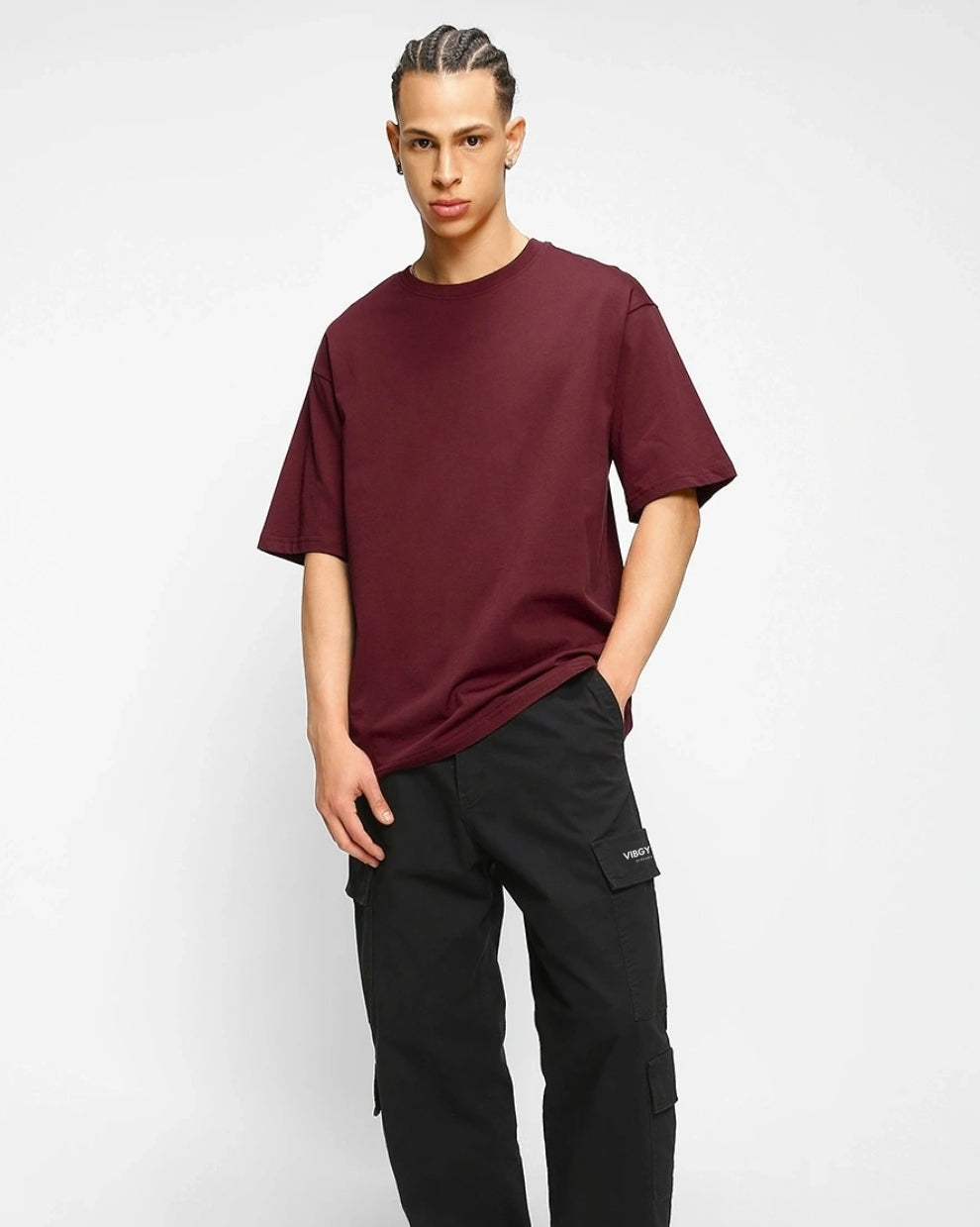 maroon oversized tshirt pakistan