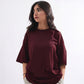Oversized Tee - Maroon