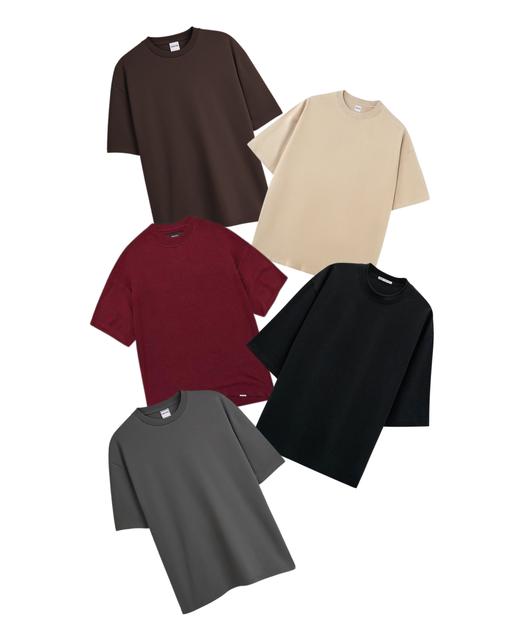 basic oversized tshirts in packs of 2, 3, and 5