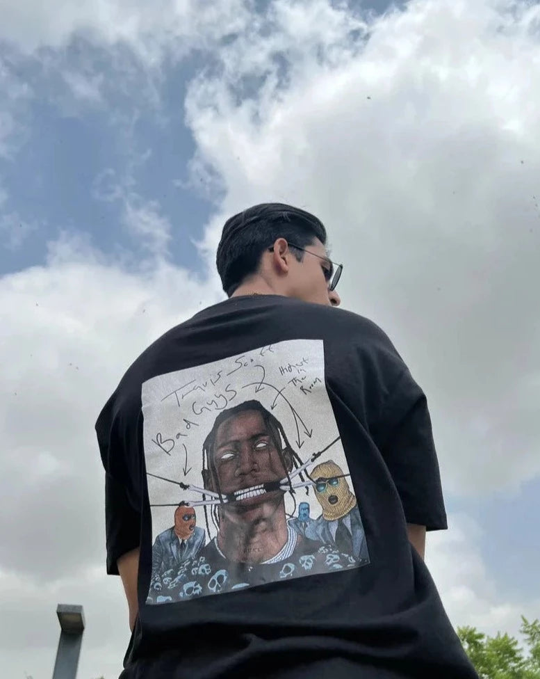 travis scott oversized tshirt graphic tee