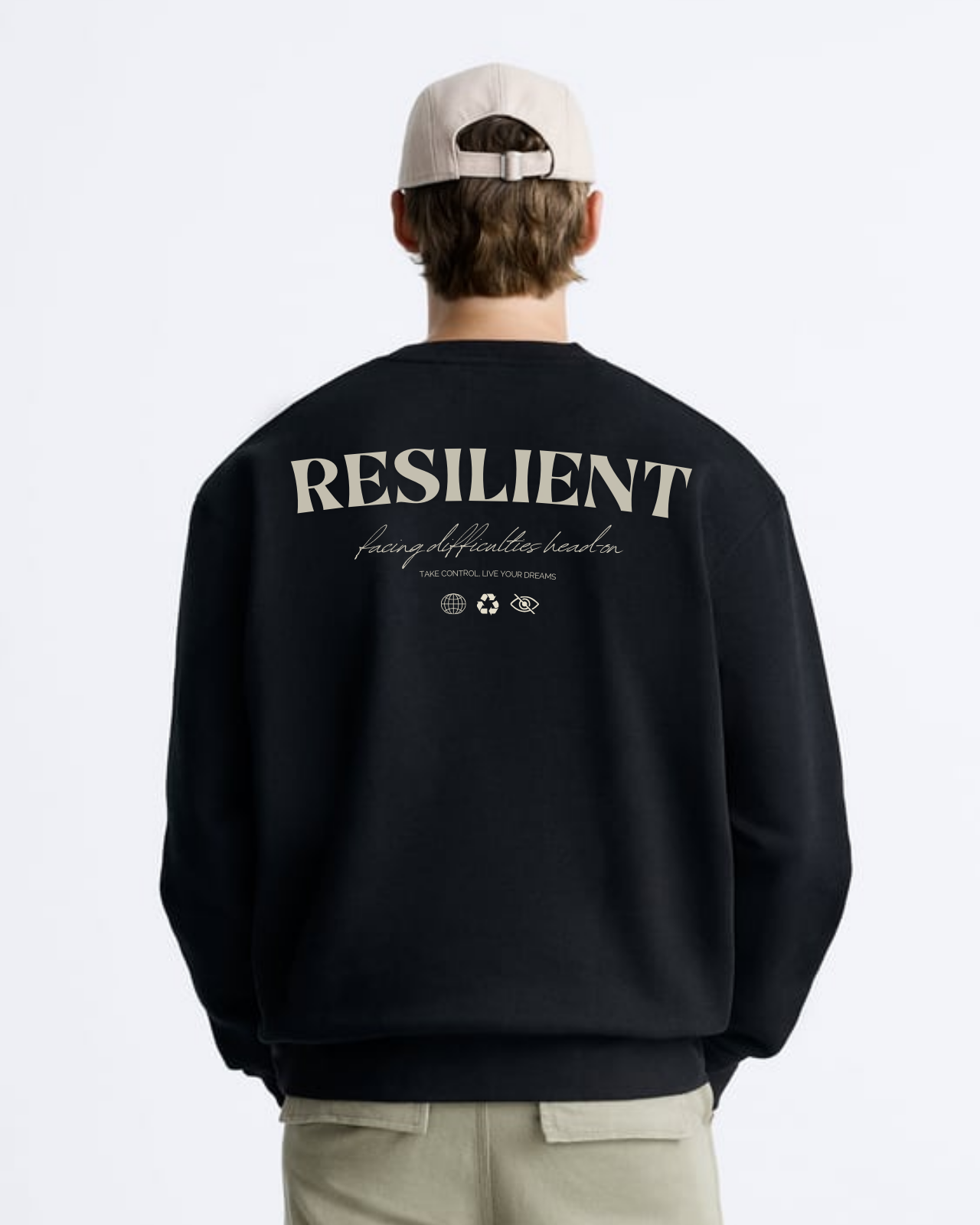 oversized black sweatshirt for unisex