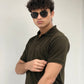 olive polo shirt for men