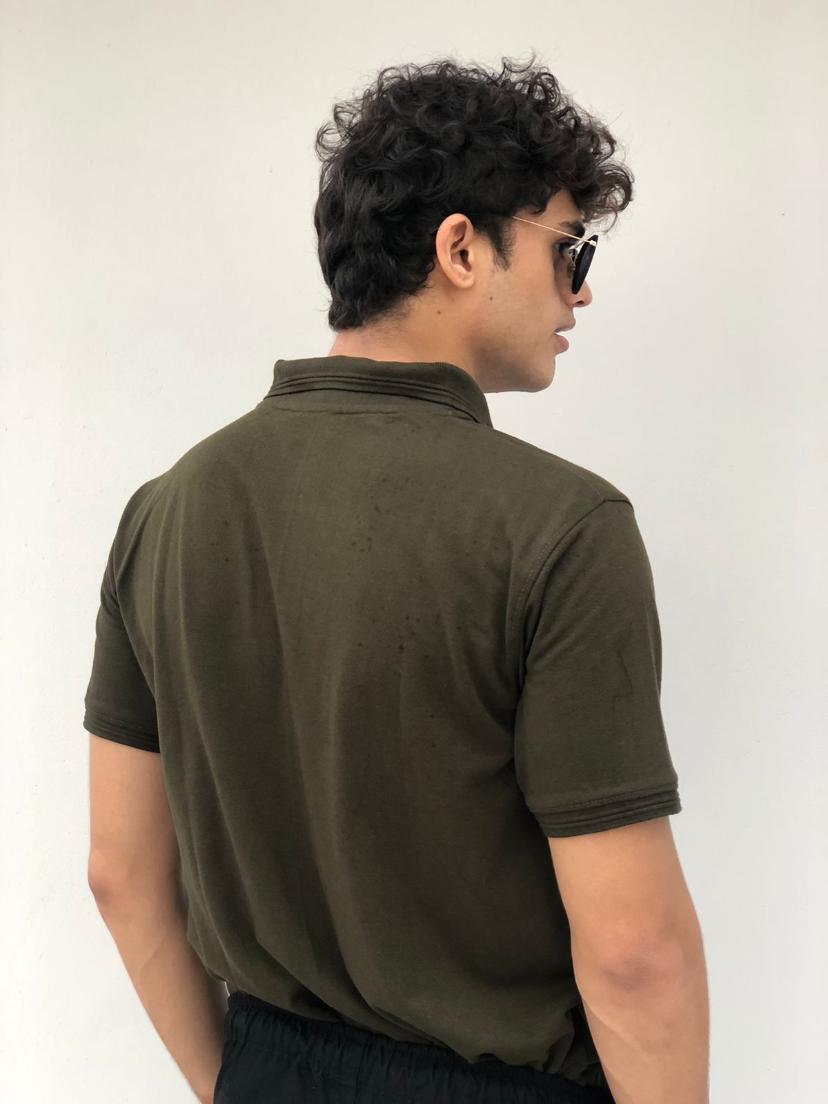 olive polo shirt for men